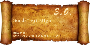 Serényi Olga névjegykártya