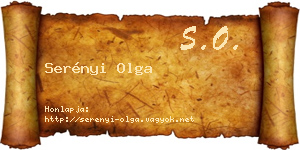 Serényi Olga névjegykártya